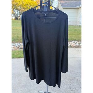 Karen Kane Black Asymmetrical Long Sleeve Tunic Dress